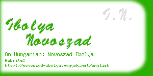 ibolya novoszad business card